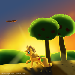 Size: 997x995 | Tagged: safe, artist:pink-ninja, applejack, earth pony, pony, g4, female, solo