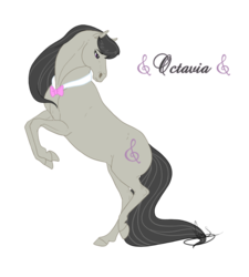 Size: 800x890 | Tagged: safe, artist:vanycat, octavia melody, earth pony, pony, g4, bowtie, female, mare, realistic, realistic horse legs, rearing, simple background, solo, transparent background