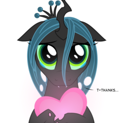 Size: 800x800 | Tagged: dead source, safe, artist:bajanic, queen chrysalis, changeling, changeling queen, g4, crying, cute, cutealis, female, heart, simple background, transparent background