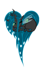 Size: 810x1288 | Tagged: dead source, safe, artist:zantyarz, queen chrysalis, changeling, changeling queen, g4, cute, cutealis, heart, heart changeling, heart pony, simple background, solo, transparent background