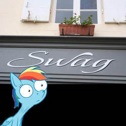 Size: 600x600 | Tagged: safe, artist:hotdiggedydemon, edit, rainbow dash, pegasus, pony, .mov, shed.mov, g4, female, france, irl, mare, photo, place, ponies in real life, pony.mov, swag, wtf