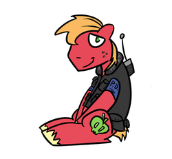 Size: 579x535 | Tagged: safe, artist:autonomous-zed, big macintosh, earth pony, pony, g4, male, police, police pony, stallion