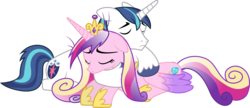 Size: 9170x3950 | Tagged: safe, artist:90sigma, princess cadance, shining armor, alicorn, pony, unicorn, g4, my little pony: friendship is magic, the crystal empire, female, male, mare, simple background, stallion, transparent background, vector