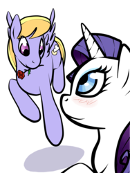 Size: 1405x1870 | Tagged: safe, artist:lionsilverwolf, cloud kicker, rarity, pegasus, pony, unicorn, g4, female, lesbian, rarikicker, rose, shipping, simple background, transparent background