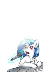 Size: 1687x2825 | Tagged: safe, artist:22bubble-eyes22, dj pon-3, vinyl scratch, pony, unicorn, g4, female, mare, microphone, solo