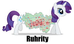 Size: 1000x600 | Tagged: safe, rarity, g4, country, german, germany, map, pun, ruhr, ruhrity, simple background, solo, wat, white background