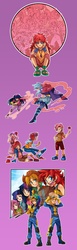 Size: 1500x4875 | Tagged: safe, artist:gomigomipomi, apple bloom, applejack, babs seed, fluttershy, lightning dust, pinkie pie, rainbow dash, rarity, scootaloo, sweetie belle, trixie, twilight sparkle, human, g4, humanized, scene interpretation