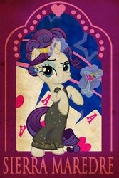 Size: 1200x1800 | Tagged: safe, artist:pixelkitties, rarity, pony, g4, bipedal, clothes, cocktail, crossover, dress, drink, duckface, fallout: new vegas, female, poster, sierra madre, solo