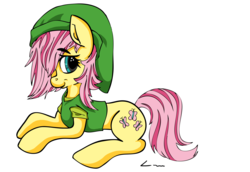 Size: 6763x4642 | Tagged: safe, fluttershy, g4, absurd resolution, crossover, link, the legend of zelda