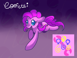 Size: 1400x1050 | Tagged: safe, artist:cotton, oc, oc only, oc:confetti, clone, irc, new cutie mark, pinkie clone