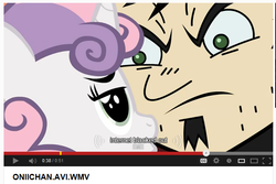 Size: 656x439 | Tagged: safe, sweetie belle, g4, dan, dan vs, dan vs fim, oniichan, youtube caption