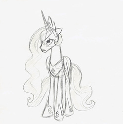 Size: 2097x2107 | Tagged: safe, artist:twinkleturtle, princess celestia, pony, g4, female, sketch, solo