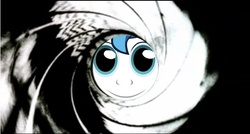 Size: 639x343 | Tagged: safe, shining armor, g4, don't blink or he'll get ya, gunbarrel, james bond, twily face