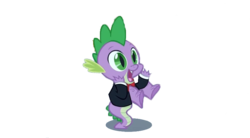 Size: 851x471 | Tagged: safe, artist:bucky, spike, g4, clothes, male, simple background, solo, suit, tailchair, transparent background