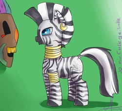 Size: 1280x1173 | Tagged: safe, zecora, pony, zebra, g4, 30 minute art challenge, female, mask, solo