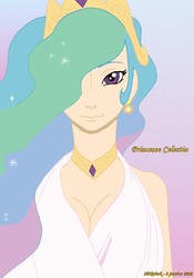 Size: 800x1145 | Tagged: safe, artist:shikidark, princess celestia, human, g4, humanized