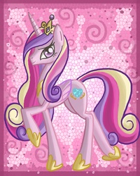 Size: 1600x2000 | Tagged: safe, artist:raptor007, princess cadance, alicorn, pony, concave belly, crown, female, folded wings, hoof shoes, jewelry, peytral, princess shoes, raised hoof, regalia, slim, solo, thin, wings