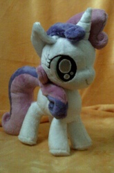 Size: 864x1307 | Tagged: safe, artist:pastelblueunicorn, sweetie belle, pony, g4, irl, photo, plushie, solo