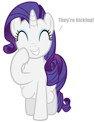 Size: 645x829 | Tagged: safe, edit, vector edit, rarity, pony, unicorn, g4, ^^, eyes closed, kicking, preggity, pregnant, pregnant edit, simple background, vector, white background
