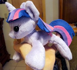 Size: 960x871 | Tagged: safe, artist:buttercupbabyppg, twilight sparkle, pony, g4, beanie (plushie), hand, irl, photo, plushie, solo