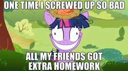 Size: 830x466 | Tagged: safe, edit, edited screencap, screencap, twilight sparkle, bird, pony, g4, lesson zero, season 2, bird nest, crazy face, faic, female, image macro, nest, solo, twilight snapple