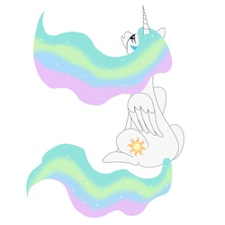 Size: 7000x7000 | Tagged: safe, artist:eillahwolf, princess celestia, pony, g4, absurd resolution, crying, depressedia, emotional blackmail, female, sad, solo