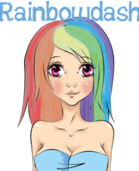 Size: 954x1172 | Tagged: safe, artist:kormossandra, rainbow dash, human, g4, humanized, solo