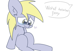 Size: 500x347 | Tagged: safe, artist:extradan, derpy hooves, pegasus, pony, g4, crying, female, mare, retarted, sad, underp, worst pony