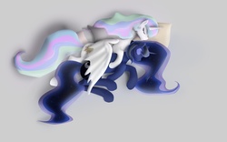 Size: 1680x1050 | Tagged: safe, artist:tim2909, princess celestia, princess luna, g4, pillow, simple background, sisters, sleeping