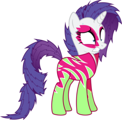 Size: 4023x3956 | Tagged: safe, artist:drewdini, rarity, pony, g4, the show stoppers, clothes, costume, face paint, female, show stopper outfits, simple background, solo, svg, sweat, transparent background, vector