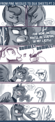 Size: 550x1222 | Tagged: safe, artist:johnjoseco, derpy hooves, princess celestia, princess luna, alicorn, pony, ask princess molestia, gamer luna, princess molestia, g4, boop, comic