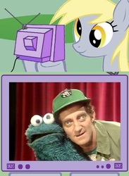 Size: 511x700 | Tagged: safe, derpy hooves, pegasus, pony, g4, cookie monster, exploitable meme, female, mare, marty feldman, meme, tv meme