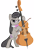 Size: 10000x14532 | Tagged: safe, artist:tootootaloo, octavia melody, earth pony, pony, g4, absurd resolution, bipedal, bow (instrument), bowtie, cello, cello bow, cutie mark, female, hooves, mare, musical instrument, simple background, solo, transparent background, vector