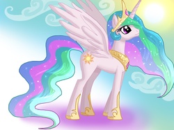 Size: 1119x840 | Tagged: safe, artist:angelofhapiness, princess celestia, alicorn, pony, g4, female, solo