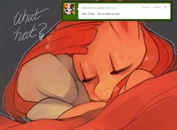 Size: 1038x765 | Tagged: dead source, safe, artist:dhui, pinkie pie, g4, sleeping, tired pie