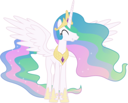 Size: 5950x4790 | Tagged: safe, artist:90sigma, princess celestia, alicorn, pony, g4, absurd resolution, female, mare, simple background, solo, spread wings, transparent background, vector, wings