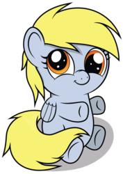 Size: 800x1130 | Tagged: source needed, useless source url, safe, artist:chubble-munch, derpy hooves, pony, g4, cute, derpabetes, female, filly, simple background, smiling, transparent background