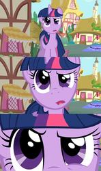 Size: 1000x1693 | Tagged: safe, twilight sparkle, g4, reaction image, tenso
