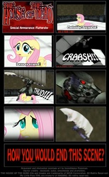 Size: 645x1050 | Tagged: safe, fluttershy, g4, chariot, crossover, house of the dead
