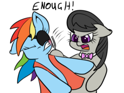 Size: 640x480 | Tagged: safe, artist:scramjet747, octavia melody, rainbow dash, g4, eyepatch, pirate dash, simple background, transparent background, tuning fork