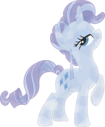 Size: 2118x2552 | Tagged: safe, artist:tourniquetmuffin, rarity, crystal pony, pony, unicorn, g4, the crystal empire, alternate hairstyle, bedroom eyes, crystal rarity, crystallized, female, mare, proud, raised hoof, simple background, smiling, solo, transparent background, vector