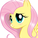 Size: 128x128 | Tagged: source needed, safe, fluttershy, pegasus, pony, g4, blushing, bust, female, folded wings, mare, profile picture, solo, three quarter view, wings