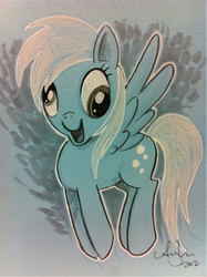 Size: 715x957 | Tagged: safe, artist:amy mebberson, derpy hooves, pegasus, pony, g4, female, happy, mare, solo