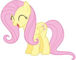 Size: 8192x6492 | Tagged: safe, artist:thatguy1945, fluttershy, pegasus, pony, g4, ^^, absurd resolution, eyes closed, female, happy, mare, simple background, solo, transparent background, vector