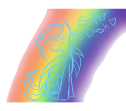 Size: 900x800 | Tagged: safe, artist:voidless-rogue, rainbow dash, g4, outline, rainbow