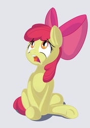 Size: 850x1200 | Tagged: safe, artist:postscripting, apple bloom, earth pony, pony, g4, female, scared, solo