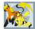 Size: 979x816 | Tagged: safe, artist:savannaeve, pichu, pikachu, raichu, eyes closed, looking at you, pokémon, ponified, prone, raised hoof, sleeping, smiling, unshorn fetlocks