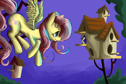 Size: 3600x2400 | Tagged: safe, artist:fauxsquared, fluttershy, bird, g4