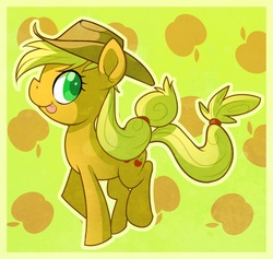 Size: 1000x949 | Tagged: safe, artist:thenecrobalam, applejack, pony, g4, female, solo, tongue out