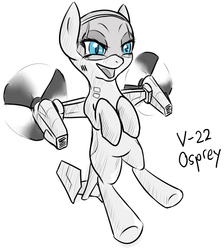 Size: 765x854 | Tagged: artist needed, source needed, safe, original species, plane pony, pony, flying, plane, ponified, simple background, v-22 osprey, white background